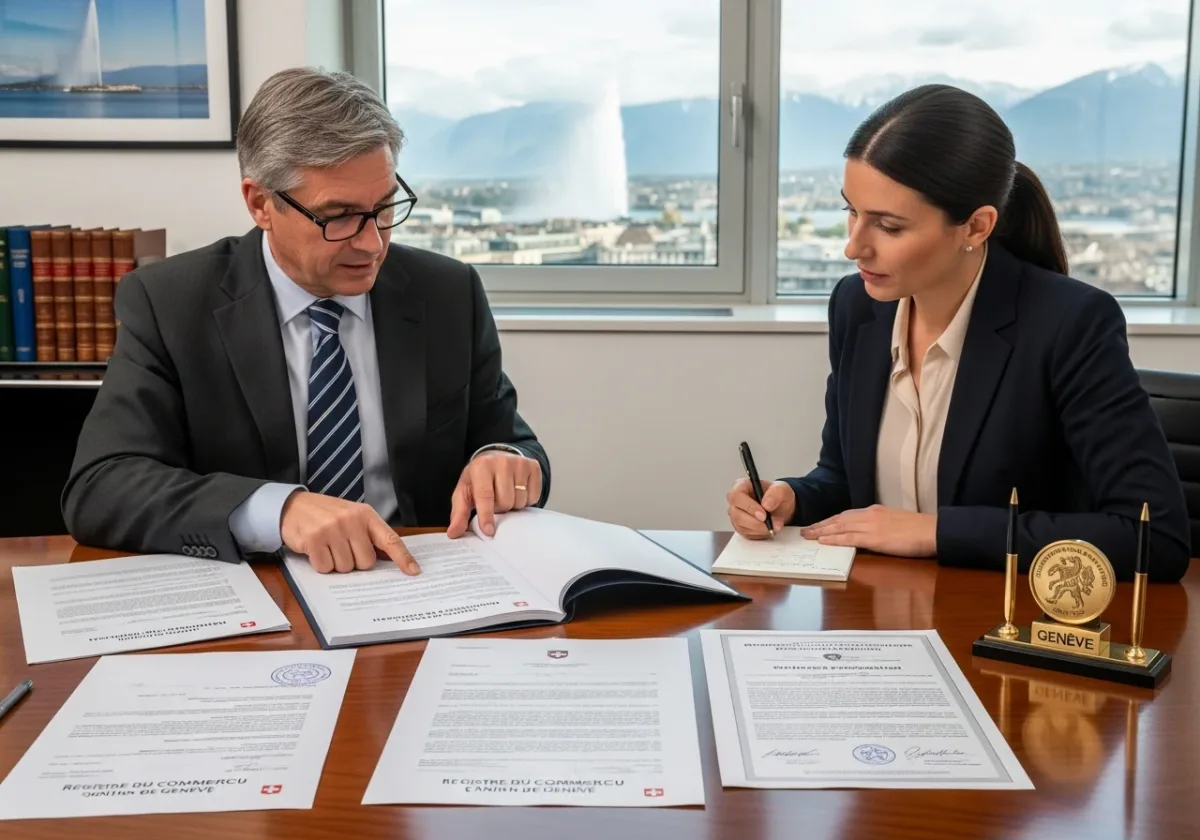 Conseillère juridique Alpes Fiduciaire Genève lors d'une réunion de création de société